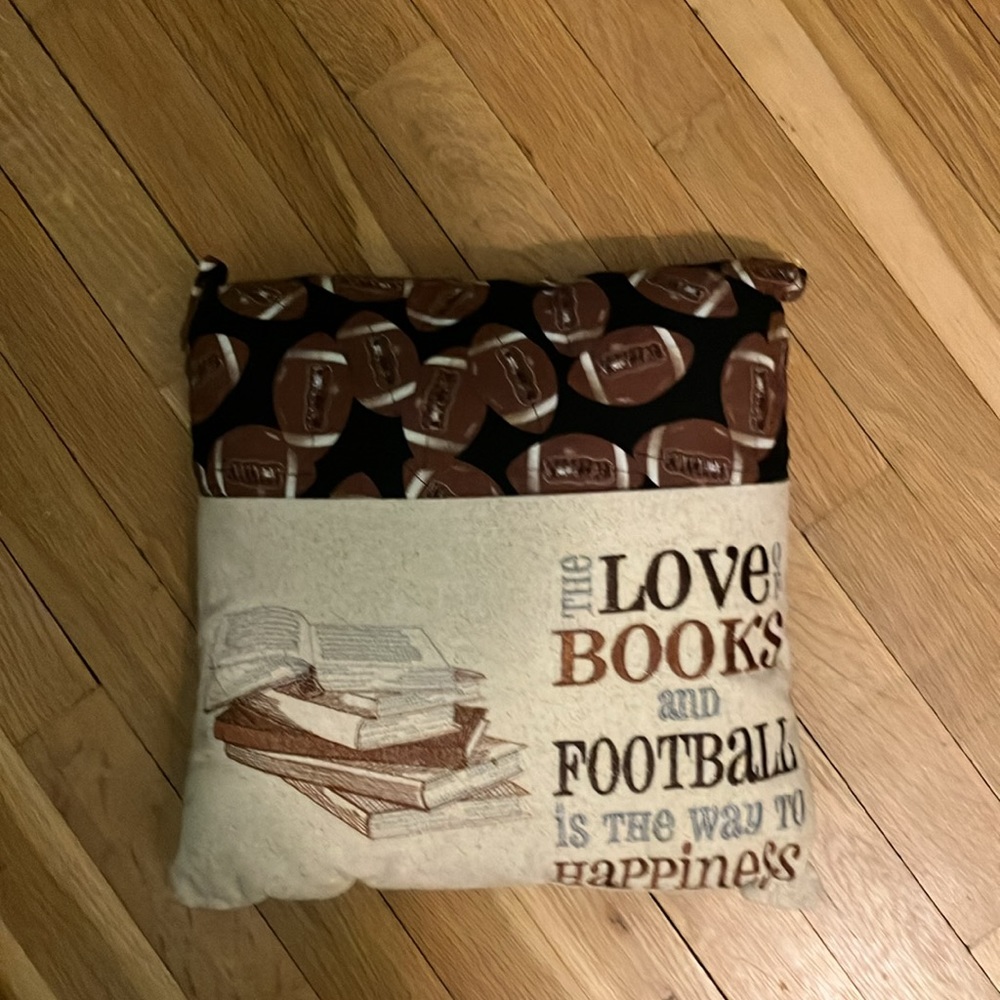 Embroidery Football Theme Pocket Pillow - Picture 3 of 3